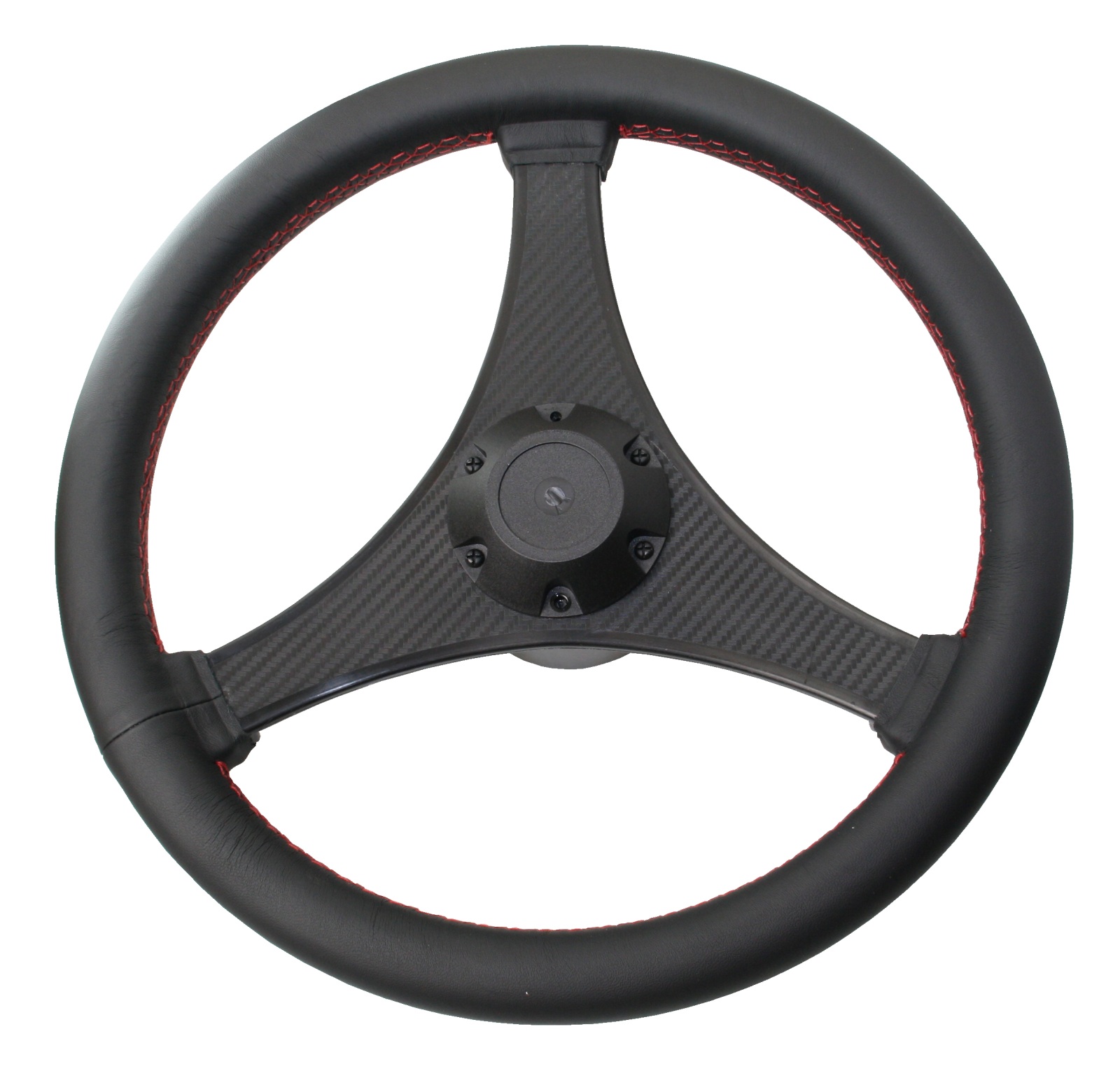 RIVIERA steering wheel VR04 carbon/leather 350mm, black with red stitching 1 RIVIERA steering wheel VR04 carbon/leather 350mm, black with red stitching
