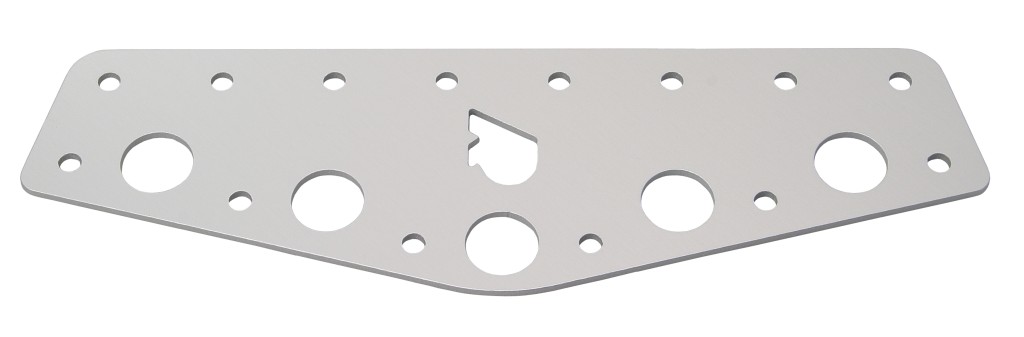 RUTGERSON clew board, straight aluminum 230x70x2mm silver 1 RUTGERSON clew board, straight aluminum 230x70x2mm silver