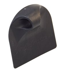 Tarpaulin hooks for sewing on, plastic, for rubber ring, black, 10 pieces.