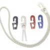 Patented awning with 4mm x 100mm white rubber cord, 25 white hooks. 2 rz130