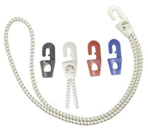 Patented awning with 4mm 700mm white rubber cord, white hooks, 4 pcs. SB pack