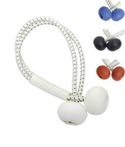 Ball netting with 4mm rubber cord, 250mm white, ball white 25pcs.
