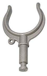 Large aluminum rudder fork, pin 17x50mm