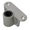 Rudder fork base for edge mounting, aluminum, for 17mm pins