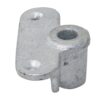 Rudder fork base for edge mounting, galvanized, for 13mm pin, from SG7050 2 sg7613