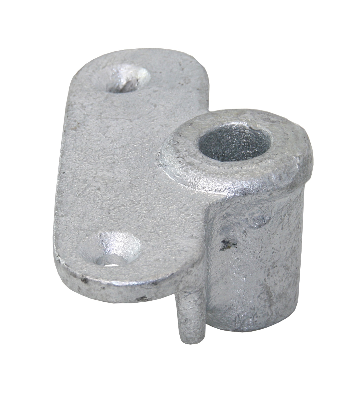 Rudder fork base for edge mounting, galvanized, for 13mm pin, from SG7050 1 Rudder fork base for edge mounting, galvanized, for 13mm pin, from SG7050