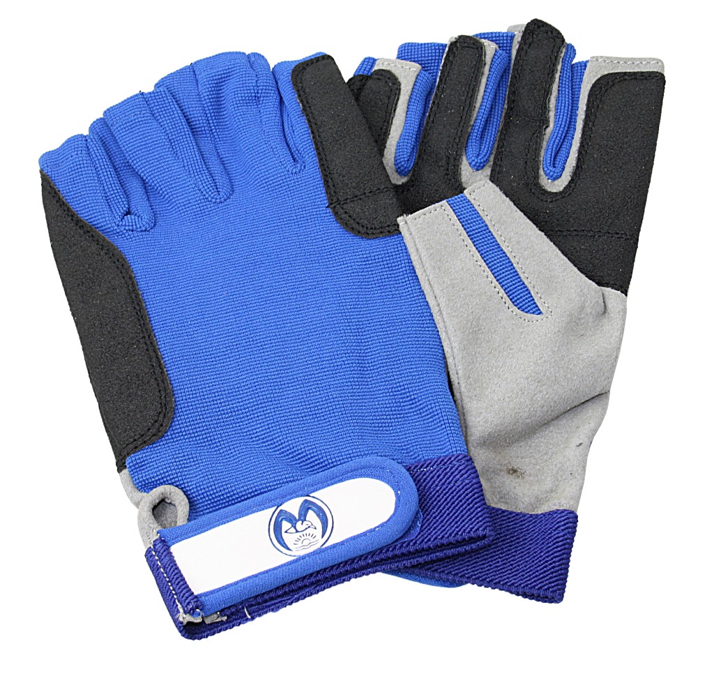 Sailing glove made of Amara blue/grey/black size L 1 Sailing glove made of Amara blue/grey/black size L