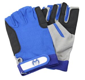 Sailing glove made of Amara blue/grey/black size XS