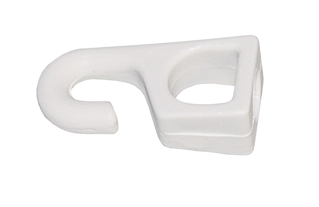 Plastic rope hooks for 6mm rope, black, 10 pieces. 1 Plastic rope hooks for 6mm rope, black, 10 pieces.