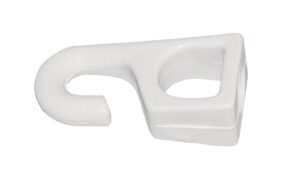 Plastic rope hooks for 6mm rope, white, 10 pieces.