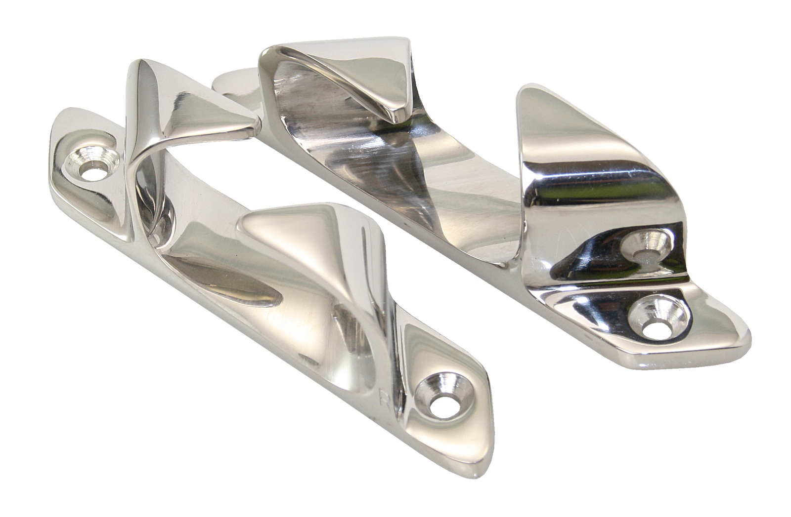 Lip cleat, overlapping A4 115mm, for 10mm rope (pair) 1 Lip cleat, overlapping A4 115mm, for 10mm rope (pair)