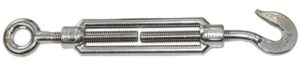 Turnbuckle similar DIN1480 eye hook A4 M8