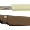 WICHARD Sailor's knife with leather sheath, 100mm blade, fluorescent.