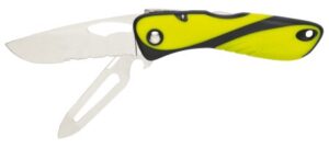 WICHARD Offshore knife, serrated with shackle lock, 80mm blade, fluorescent.