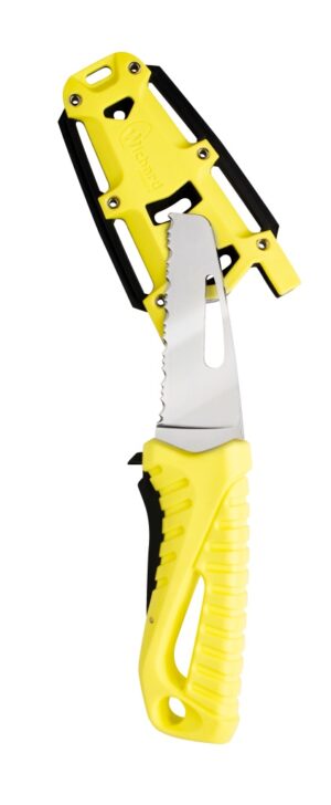 WICHARD Offshore rescue knife with shackle, 72mm blade, fluorescent.