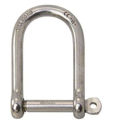 WICHARD D-shackle wide A4L pin 10mm SB pack 1 WICHARD D-shackle wide A4L pin 10mm SB pack