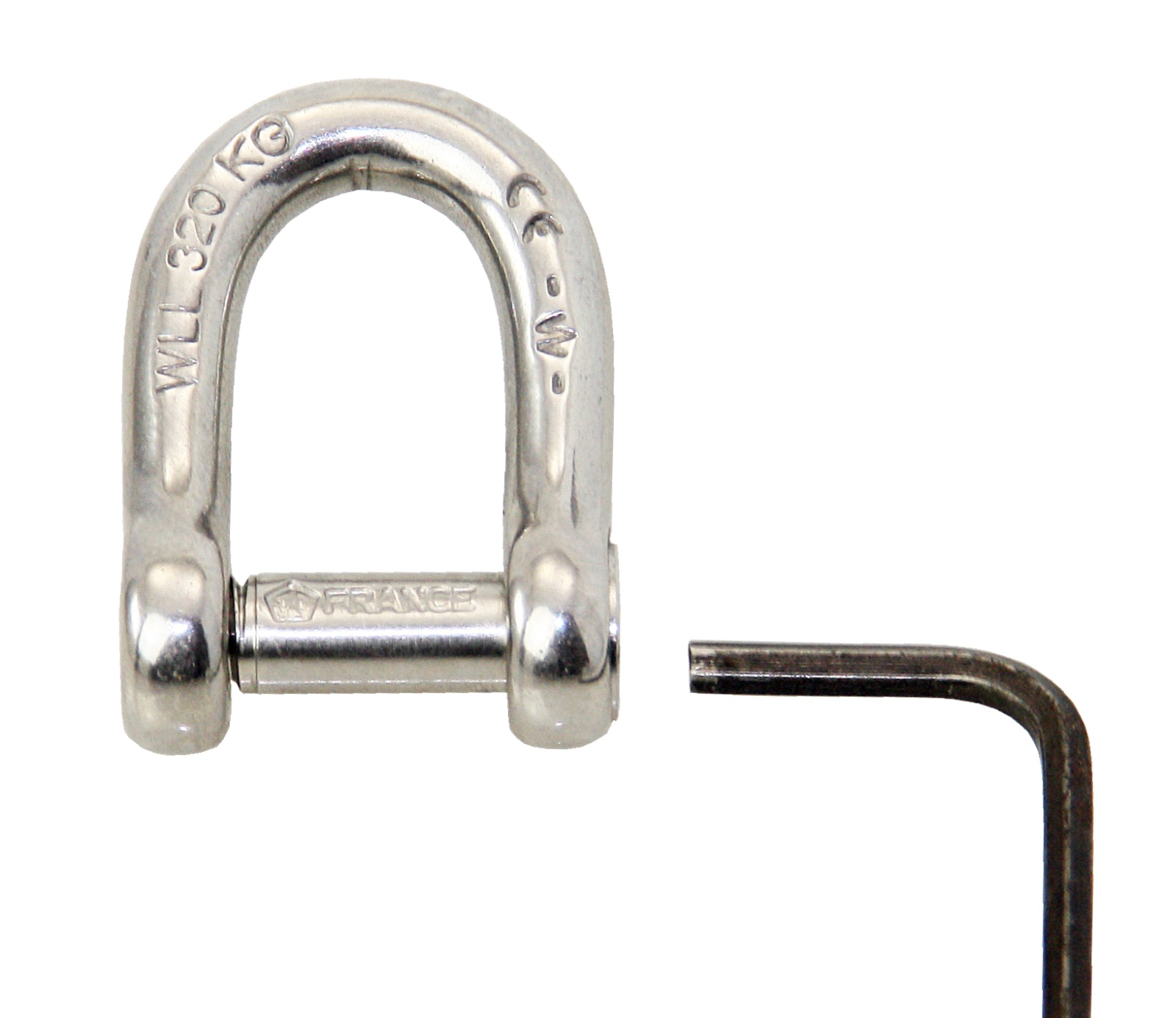 WICHARD D-shackle with Inn6kant A4L pin 10mm SB pack 1 WICHARD D-shackle with Inn6kant A4L pin 10mm SB pack