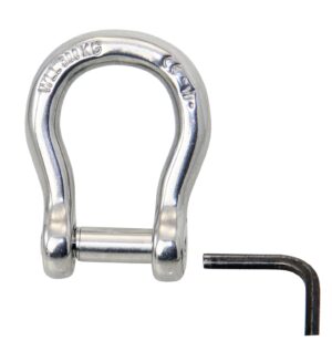 WICHARD curved round shackle with internal hexagon A4L pin 8mm