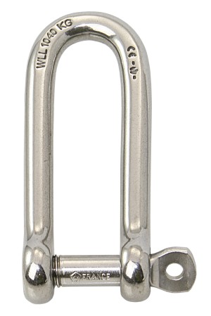 WICHARD D-Shackle long with non-removable bolt A4L pin 11mm SB-Pack