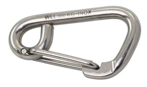 WICHARD asymmetrical carabiner with eye A4 8x80mm