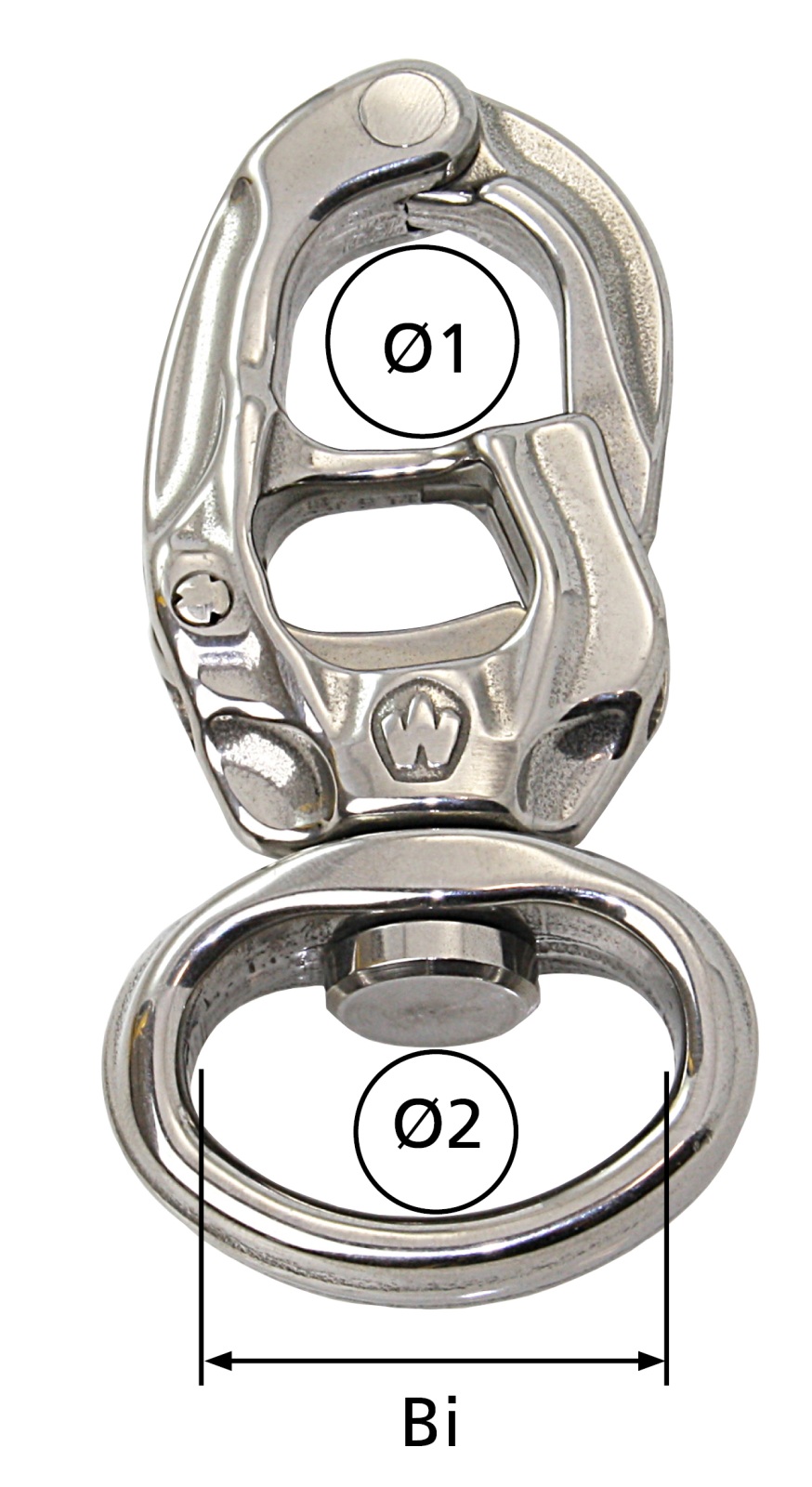 WICHARD Snap Shackle Trigger with Swivel Eye Wide C3 128mm SB-Pack 1 WICHARD Snap Shackle Trigger with Swivel Eye Wide C3 128mm SB-Pack