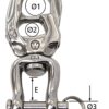 WICHARD Snap Shackle Trigger with Swivel Shackle C3 135mm, Pin 11mm SB-Pack 2 sr2852 1
