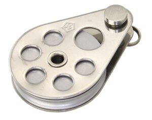 WICHARD single sliding block 24mm, wire rope 3mm, aluminum roller/plug pin