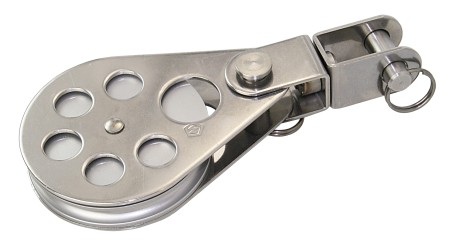WICHARD single sliding block 70mm, wire rope 7mm, aluminum roller/fork 1 WICHARD single sliding block 70mm, wire rope 7mm, aluminum roller/fork