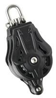 WICHARD double block, sliding, 45mm, rope 10mm, swivel/U-bolt