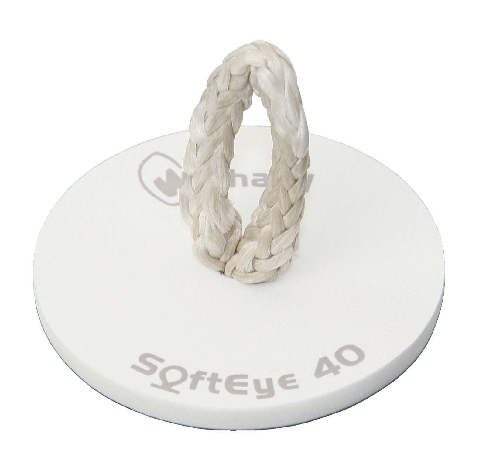 WICHARD SoftEye eye plate for gluing, GRP/Dyneema 40mm, rope 3mm, white 1 WICHARD SoftEye eye plate for gluing, GRP/Dyneema 40mm, rope 3mm, white