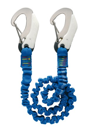 WICHARD Lifeline elastic with 2 stainless steel carabiners, stretch strap 2m
