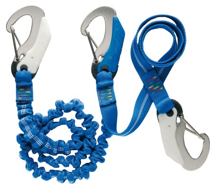 WICHARD Lifeline elastic with 3 stainless steel carabiners, (stretch) straps 2+1m 1 WICHARD Lifeline elastic with 3 stainless steel carabiners, (stretch) straps 2+1m