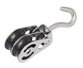 SEA SURE double block, sliding, 25mm, rope 8mm, swivel hook 1 SEA SURE double block, sliding, 25mm, rope 8mm, swivel hook
