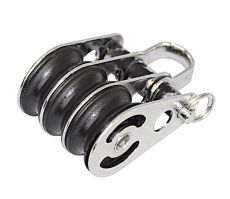 SEA SURE triple block, sliding, 25mm, rope 8mm, shackle 1 SEA SURE triple block, sliding, 25mm, rope 8mm, shackle