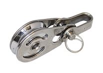 SEA SURE single sliding block 25mm, wire rope 4mm, shackle