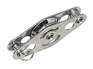 SEA SURE single sliding block 25mm, wire rope 4mm, hollow axle/U-bolt