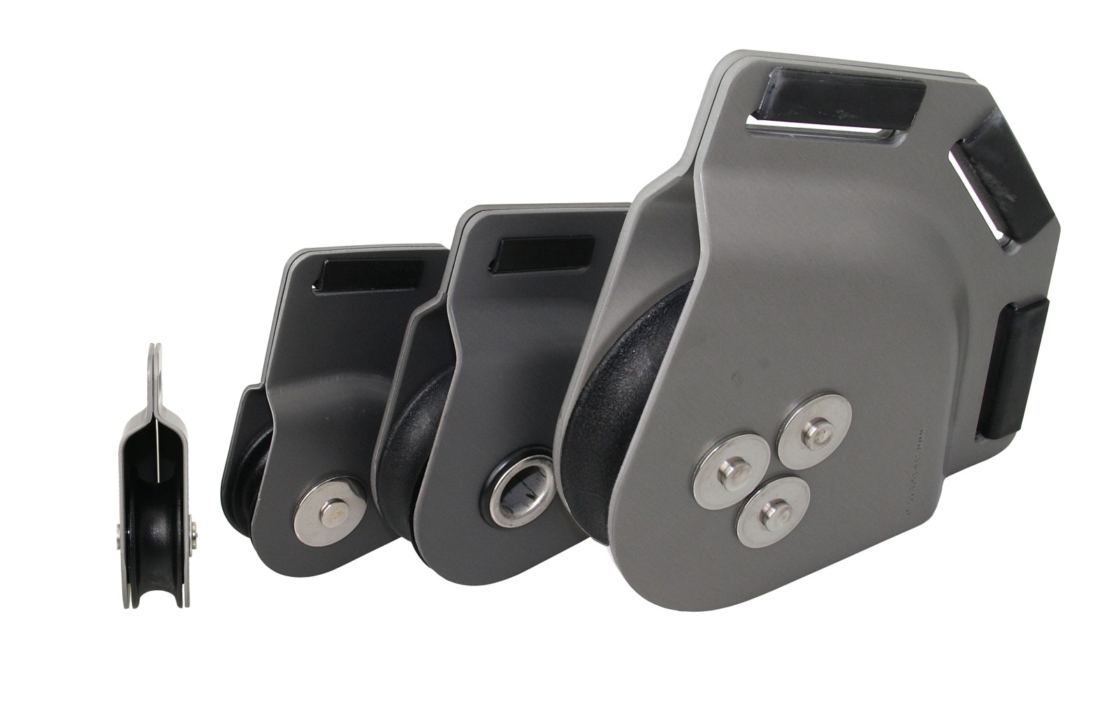 SEA SURE clew block, symmetrical, sliding, aluminum, 42mm, rope 8mm 1 SEA SURE clew block, symmetrical, sliding, aluminum, 42mm, rope 8mm