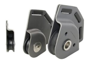 SEA SURE reefing block, asymmetrical, sliding, aluminum, 42mm, rope 8mm