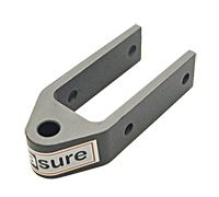 SEA SURE rudder fitting, short with sleeve, aluminum, 8mm hole, iB=25mm
