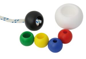 SEA SURE plastic handle ball 32mm, for 7mm rope, red, 100 pcs.