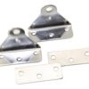 Rudder fittings for transoms with counter plates, for 6mm pin (Opti) set 3 ss300005s