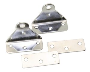 Rudder fittings for transoms with counter plates, for 6mm pin (Opti) set