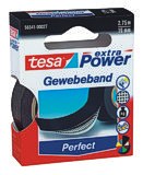 TESA fabric tape, self-adhesive Extra Power Perfect 19mm 25m black