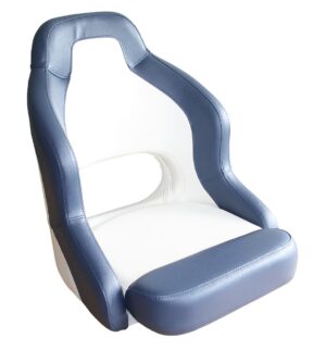Steering seat/boat seat Sport, white/blue