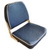 Classic helm seat/boat chair with flip-down mechanism, blue with white piping 3 tc3021
