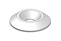 TRUDESIGN Rosette Nylon/GRP for countersunk screw M5 black 20pcs.