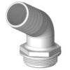 TRUDESIGN hose barb Aquavalve 120° 1½' for 38mm (1½') hose, white SB