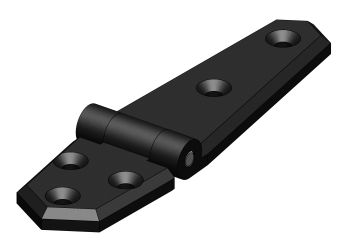 TRUDESIGN hinge, asymmetrical nylon/GRP 134x35mm black 2pcs. SB-Pack 1 TRUDESIGN hinge, asymmetrical nylon/GRP 134x35mm black 2pcs. SB-Pack