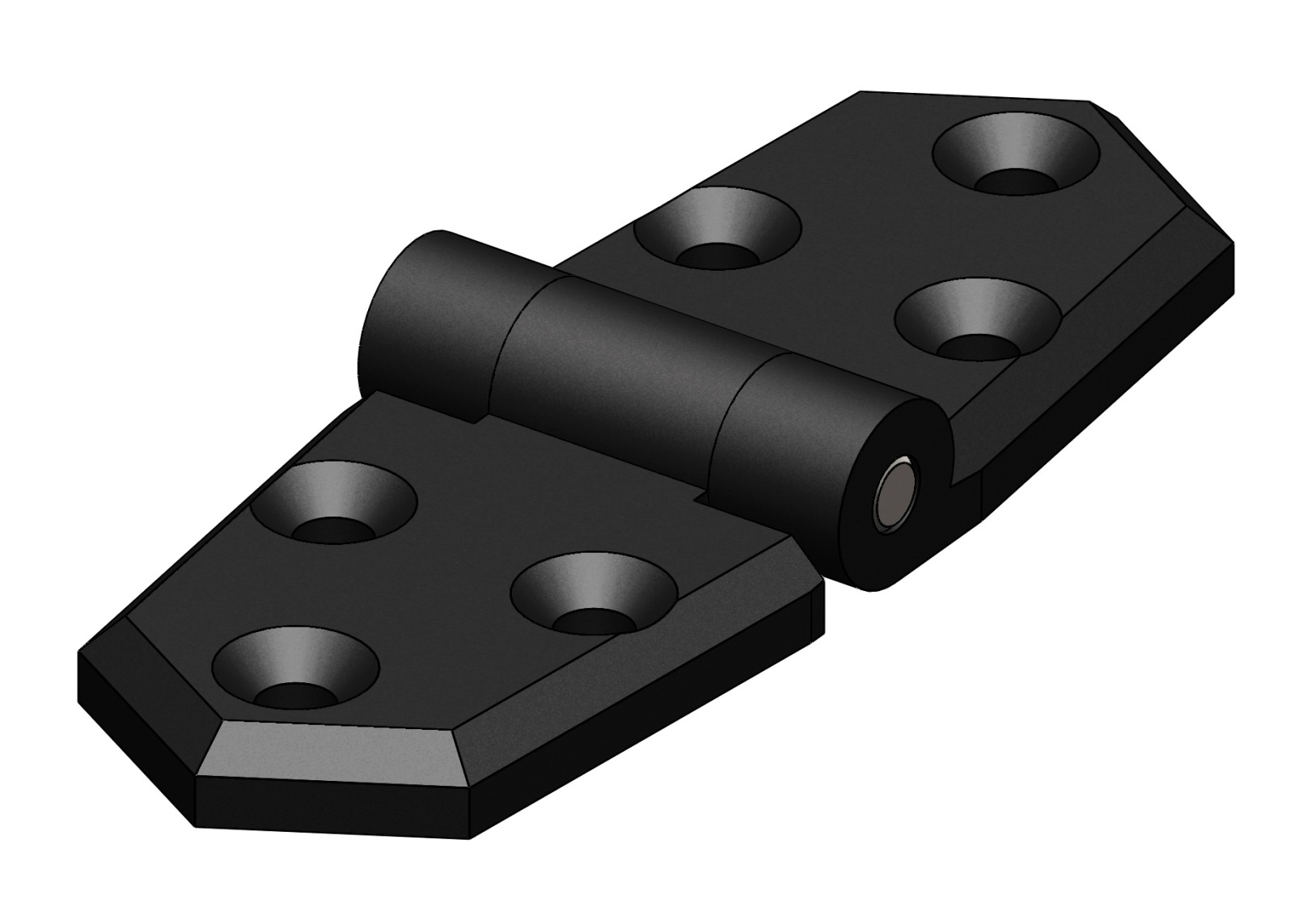 TRUDESIGN hinge, symmetrical nylon/GRP 96x35mm black 2 pieces. SB pack 1 TRUDESIGN hinge, symmetrical nylon/GRP 96x35mm black 2 pieces. SB pack