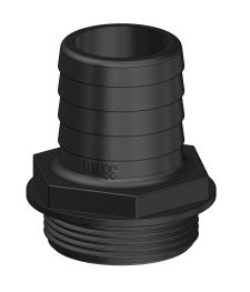 TRUDESIGN hose barb Aquavalve 1-1/2" for 19mm hose, black